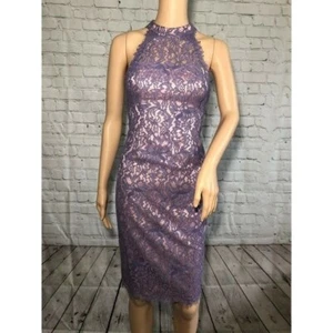 Eliza J Atemberaubendes 158 $ lila Spitzen Etuikleid Neu mit Etikett - Bild 1 von 3