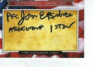 JOHN BISTRICA SIGNED OUTSTANING AMERICANS AUTOGRAPH CARD - WWII BIG RED 1 - Picture 1 of 1
