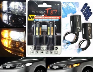 LED Switchback Light 4014 White Amber 7444 Bulbs Resistors Front Turn Signal EO - Picture 1 of 12