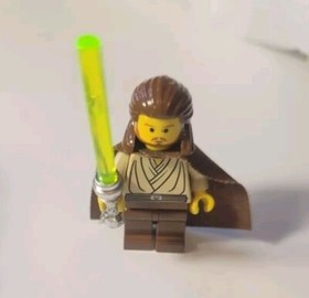 Vintage Lego Qui-Gon Jinn Minifigure Star Wars Episode 1 W/Lightsaber SW0027