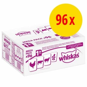 WHISKAS 1+ ADULT KATZENFUTTER FUTTER FRISCHEBEUTEL VERSCHIEDENE AUSWAHL 96x85g - Bild 1 von 9