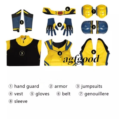 Deadpool 3 Росомаха косплей костюм наряд комбинезон комплект костюм для Хэллоуина мужской - Изображение 1 из 4