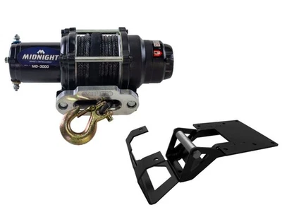 Viper 50 Ft Winch 3000 lb Black w/ Mount For Polaris RZR 4 XP 900 2011-14 - Image 1 of 4