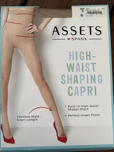 Assets by Spanx Size 5 High Waist Shaping Capri Nude #268B Shaper short - NWT - Picture 1 of 2