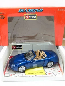 Burago Maserati GT Spyder Modellauto Maßstab 1:18 in Box blau - Bild 1 von 12