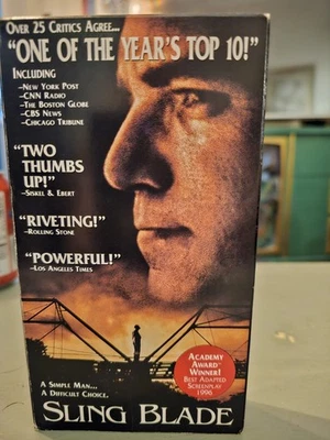 Sling Blade VHS Tape Billy Bob Thornton, Academy Award Winner, Miramax Foto 1 de 3