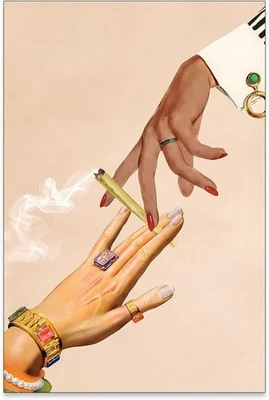 Abstract Surreal Trippy Art Print Eclectic Modern Wall Decor for Creative Spaces - Image 1 of 3