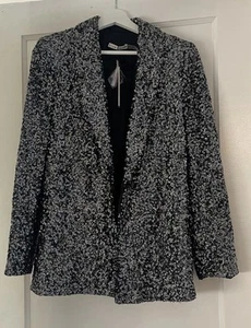 NEW Alice + Olivia Judith Blazer Black Sequence Size S/P Small - Picture 1 of 5