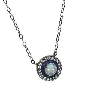 Natürlicher Blautopas (3/4 ct) Sterlingsilber Halskette Luxus Damenmode NEU - Bild 1 von 12