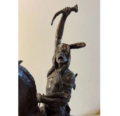 Cheyenne, The Scalp  Bronze Sculpture Statue by Frederic Remington Large Artwork - Image 1 of 4