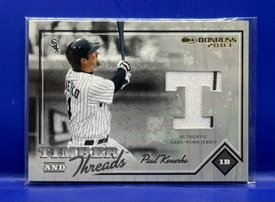 2003 Donruss Timber Threads Game Jersey #/500 Paul Konerko Chicago White Sox - Image 1 of 2