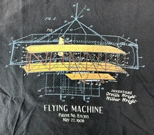 Herrenhemd Größe M Gebrüder Wright 1906 Wright Flying Machine Patent Made in USA - Bild 1 von 6