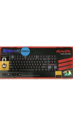 Redragon K552-R Mechanical Gaming Keyboard 87 Keys Small Compact Rainbow Back... - Image 1 of 4