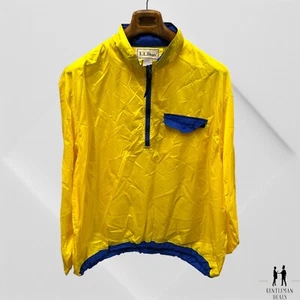 Vintage LL Bean Lightweight Windbreaker Rain Jacket Size XL Mens Yellow - Picture 1 of 9
