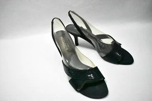 Zapatos de tacón alto Metaphor negros brillantes talla 9 para mujer - Imagen 1 de 8