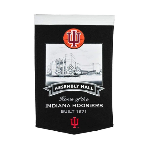 IU Indiana Hoosiers Assembly Hall Stadium Banner Wool Cover