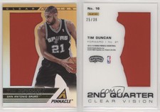 2013-14 Panini Pinnacle Clear Vision 2nd Quarter /36 Tim Duncan #16 HOF