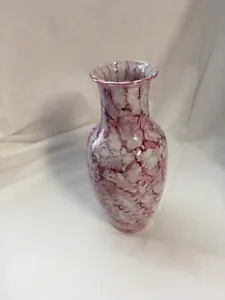 Vintage ~  Vase  ~ Japan ~ Ceramic ~ Speckled ~ Maroon ~ 8 1/2 " Tall - Picture 1 of 5
