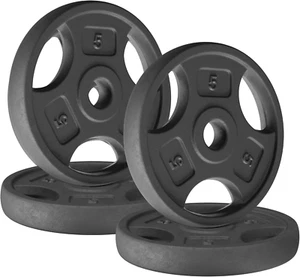 Yes4All Standard 1-Inch Grip Weight Plates, Cast Iron with Multiple Sizes from 2 - Picture 1 of 12