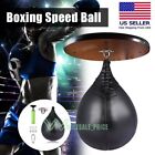 Upgrade Leather Speed Ball Training Punching Speed Bag Boxing MMA Pear Punch Bag