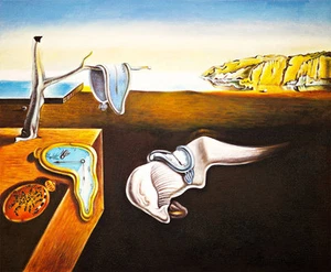The Persistence of Memory by Salvador Dali Huge 120cm x 99cm Canvas Print - Foto 1 di 1