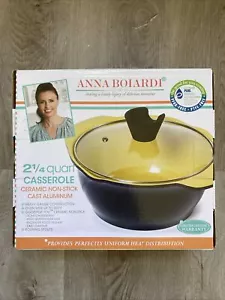 Anna Boiardi 2 1/4 Cazuela Cerámica Antiadherente Aluminio Fundido Olla TOTALMENTE NUEVA - Imagen 1 de 9