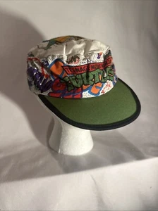 VINTAGE 80s 90s Ninja Turtles Youth Painters Cap Hat TMNT Original Rare - Picture 1 of 12