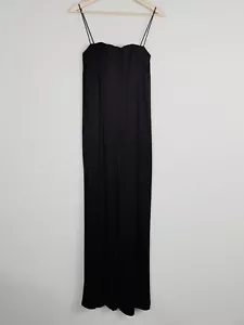 ZIMMERMANN Womens Size 0 or 8 / US 4 Black Sleeveless Satin Jumpsuit - Rare find - Picture 1 of 11