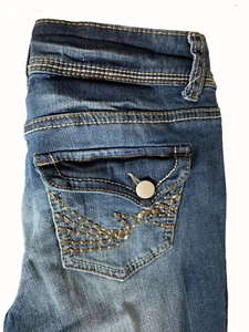 No Boundaries Girl's Jeans Blue Size 5 Exclusive of Decoration Distressed - Picture 1 of 9