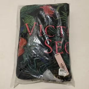 Victoria Secret Kosmetiktasche mit Reißverschluss schwarz mit klassischem Blumenmuster Neu - Bild 1 von 5