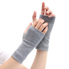 Thermal Fingerless Gloves Mens Womens Knitted Warm Winter Half Finger Mittens Uk