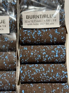 Cork Rings 12 Light Blue Flake Burnt Burl, 1 1/4" X 1/2 "X1/4", Great Rings! - Picture 1 of 3