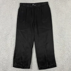 Eileen Fisher Pants Womens PP Silk Pull On Cropped Wide Leg Elastic Waist Chic - Picture 1 of 8