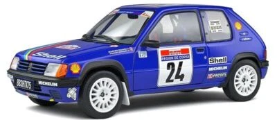 SOLIDO 1:18 AUTO DIE CAST METAL  PEUGEOT 205 TOUR DE CORSE 1990 #24 ART S1801711 - Immagine 1 di 4