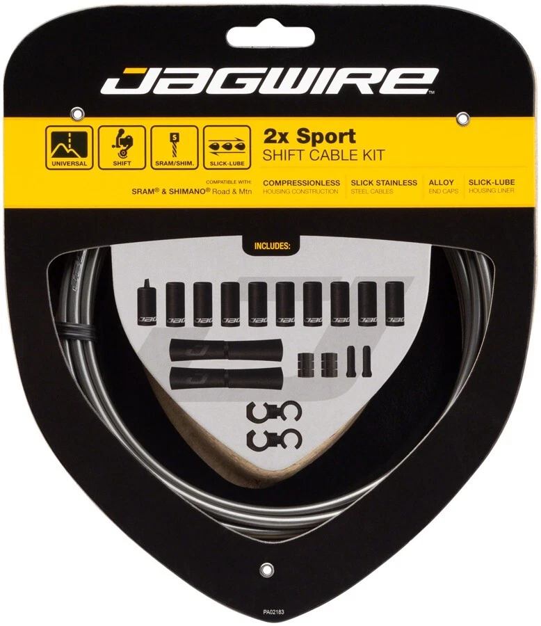 Kit de cambio deportivo Jagwire 2X | Carretera/Montaña | Se adapta a SRAM/Shimano | Todos los colores Foto 1 de 1