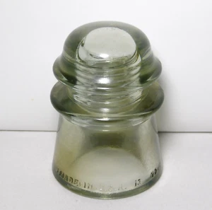 Antiguo KERR No. Vintage 2 aislantes de vidrio transparentes de 4" 13-72 hechos en EE. UU. - Imagen 1 de 8