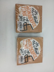 (Lot Of 2) Pooch & Sweetheart Football Helmet Beverage Napkins 86627*** - Picture 1 of 5