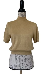 St. John Separates Sweater Short Sleeve Mock Neck Zip Closure Size 2. Vintage. - Picture 1 of 5