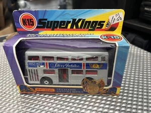 Vintage Streichholzbogen Superkings K15 London Silber Jubiläum Bus Druckguss Modell Kostenloser Versand - Bild 1 von 8