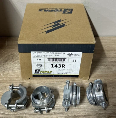 Caixa de 25 - CONECTOR DE BRAÇADEIRA DE CABO TOPAZ 143R zinco fundido - Imagem 1 de 4