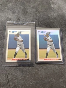 2020 Bowman Heritage Chrome Jazz Chisholm Refractor #92CPJC /199 & Base - Picture 1 of 3