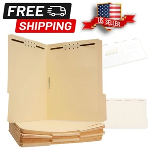 Organize with 50 Letter Size Manila File Folders with Fasteners - Eco-Conscious - Picture 1 of 9