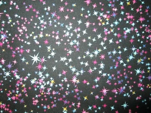 STARS SKY GALAXY PURPLE PINK BLUE STAR BRIGHT COTTON FABRIC FQ - Picture 1 of 5