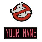 ADULT size Ghostbusters No Ghost & Custom Name Tag Patch Set [iron on style]