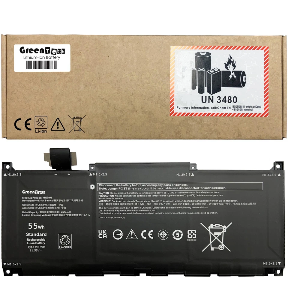 GREENTECH MN79H BATT DELL XPS 9320 XPS 9340 XPS 9345 55WH J7H5M NXRKW 451-BCXR Foto 1 de 1