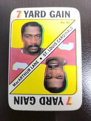 1971 Topps MacArthur Lane football card game #45. - Image 1 of 2