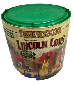Lincoln Logs Big L Ranch Set Over 150 Pieces Missing Animals and 1 Cowboy - Picture 1 of 8