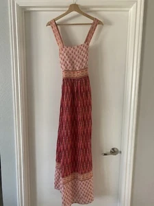 NWT $298 Faherty Gracie Small Dress Linen Organic Cotton Pink Gobi S New - Picture 1 of 15