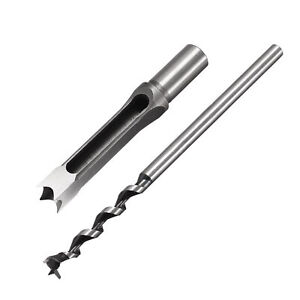 Square Hole Drill Bits for Wood 15mm x 215mm Mortising Chisel Bit Cutter Tool
