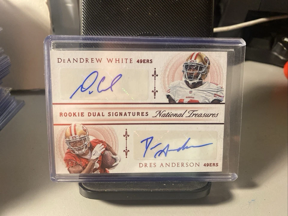 2015 Panini National Treasures Rookie DeAndrew White Dres Anderson Dual Auto /25 - Image 1 of 3